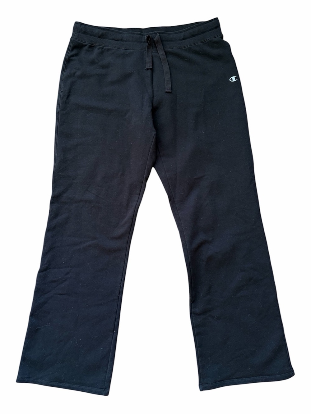 Champion Black Sweatpants Y2K Casual Wide Flare Leg Straight Lounge Joggers Cozy